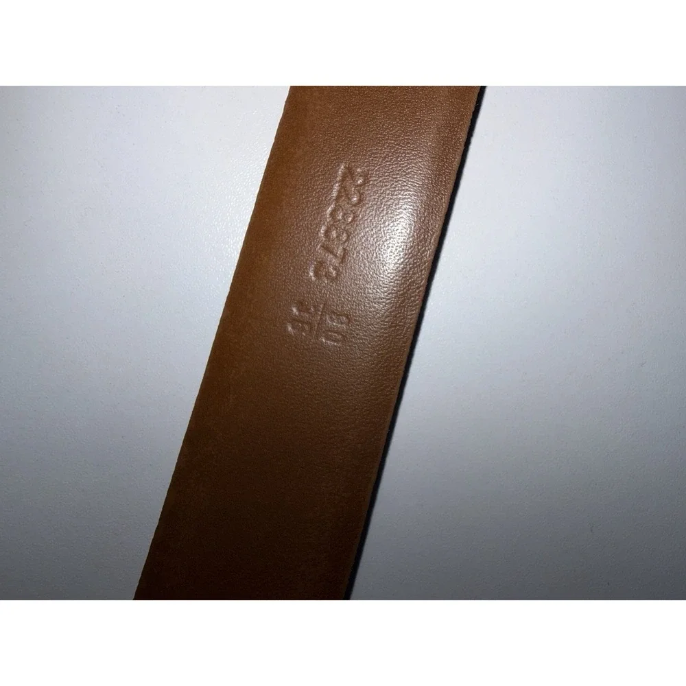 Vintage Christian Dior Belt Brown Split‎ Leather 90/36 Made In Spain *READ*
